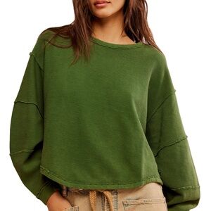 Free People Eden Green Total Eclipse Tee